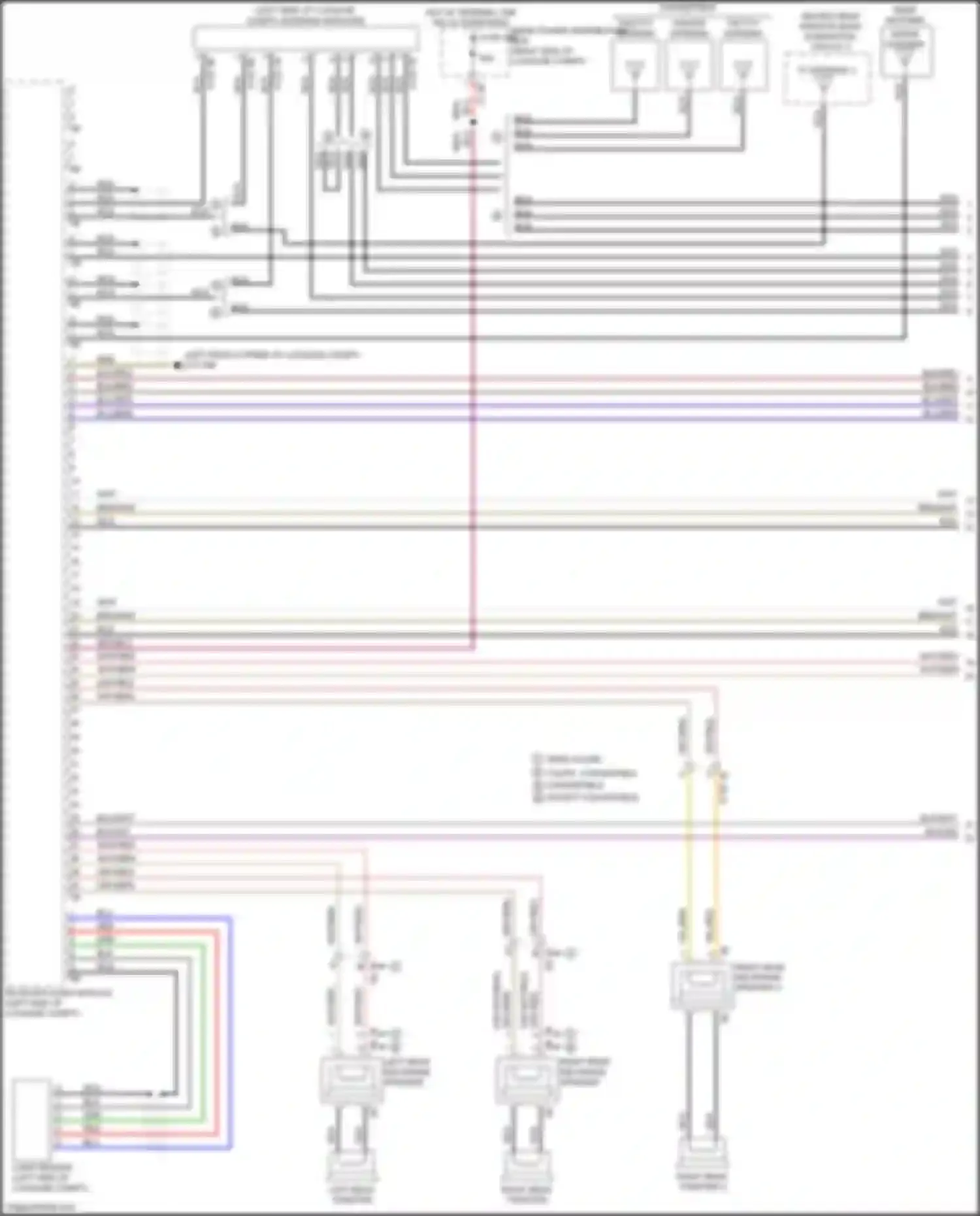 Wiring diagram right rear tweeter for BMW 8 series G14/G15 (2018-2022) (3 of 6)