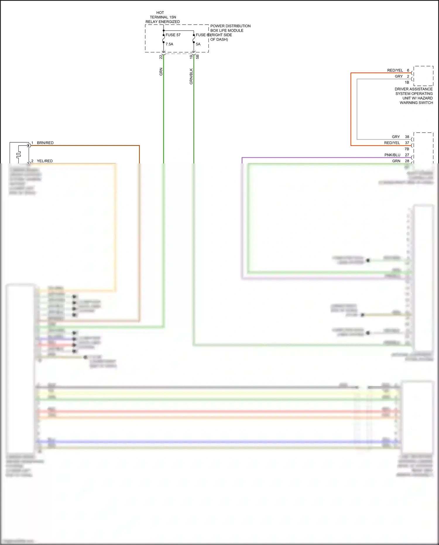 BMW i3 I01 facelift (2017-2023) camera-based driver support system camera heating wiring diagram  (1 of 1)
