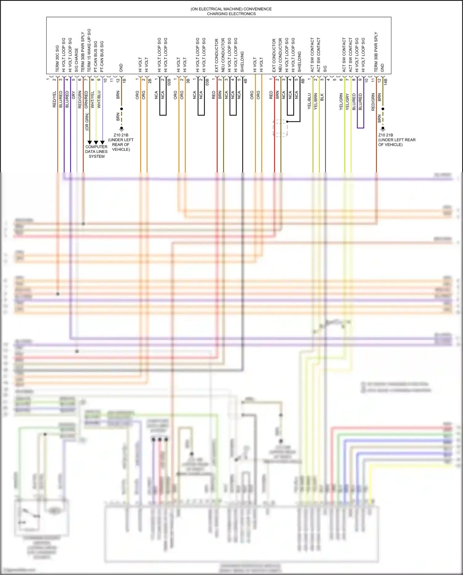 BMW i3 I01 facelift (2017-2023) computer data lines system wiring diagram  (58 of 62)