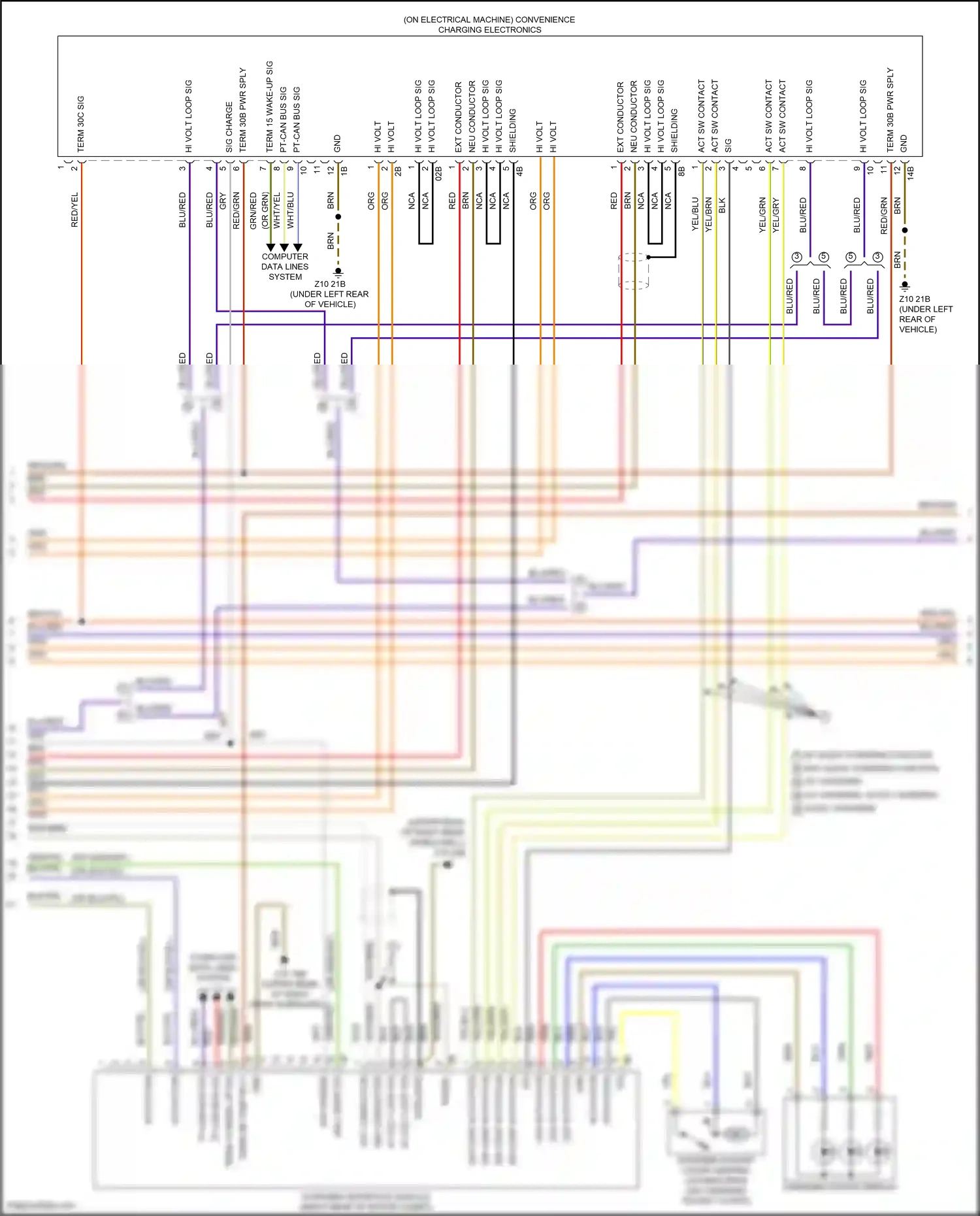 BMW i3 I01 facelift (2017-2023) computer data lines system wiring diagram  (61 of 62)