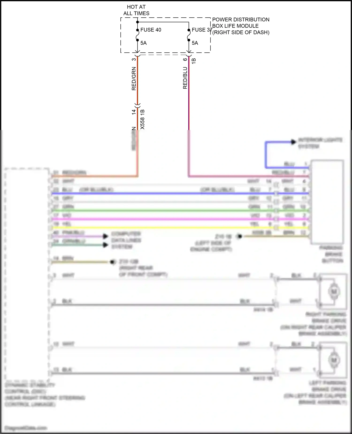 BMW i3 I01 facelift (2017-2023) computer data lines system wiring diagram  (47 of 62)