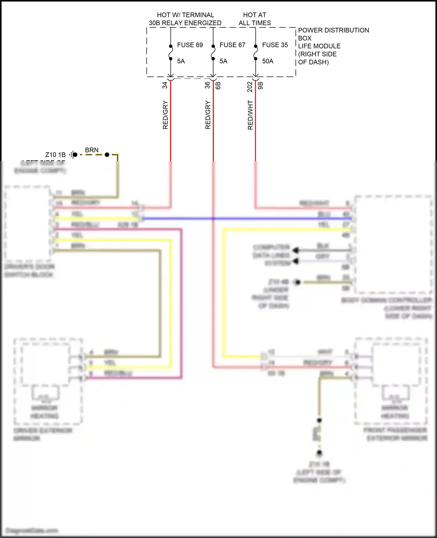 BMW i3 I01 facelift (2017-2023) computer data lines system wiring diagram  (43 of 62)