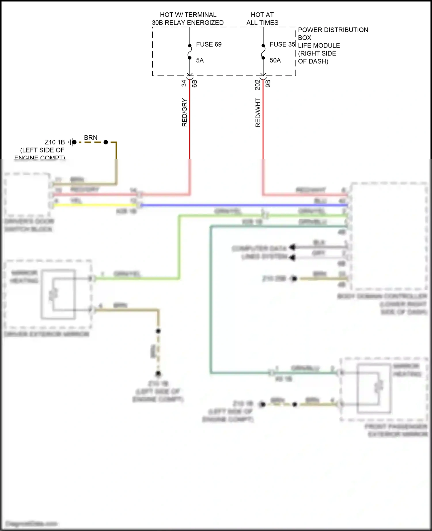 BMW i3 I01 facelift (2017-2023) computer data lines system wiring diagram  (44 of 62)