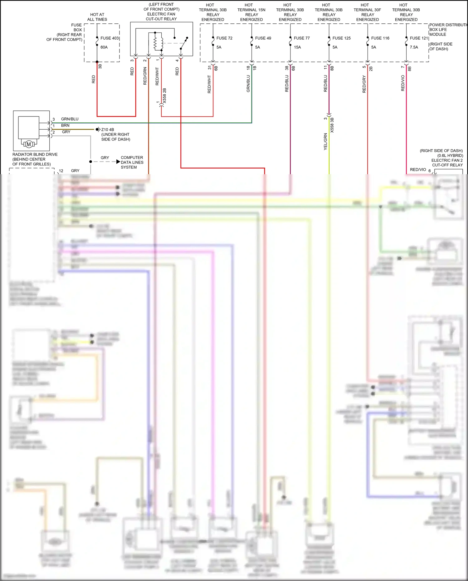 BMW i3 I01 facelift (2017-2023) engine compartment temperature sensor wiring diagram  (1 of 3)