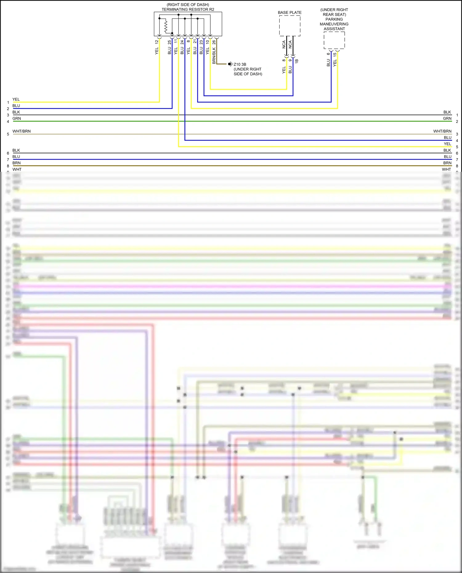 BMW i3 I01 (2013-2017) camera-based driver assistance systems wiring diagram  (1 of 3)