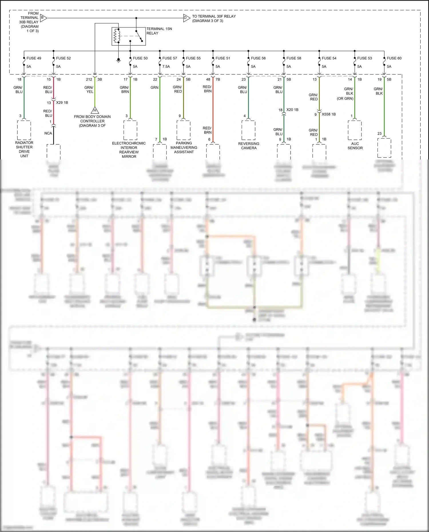 BMW i3 I01 (2013-2017) camera-based driver assistance systems wiring diagram  (3 of 3)