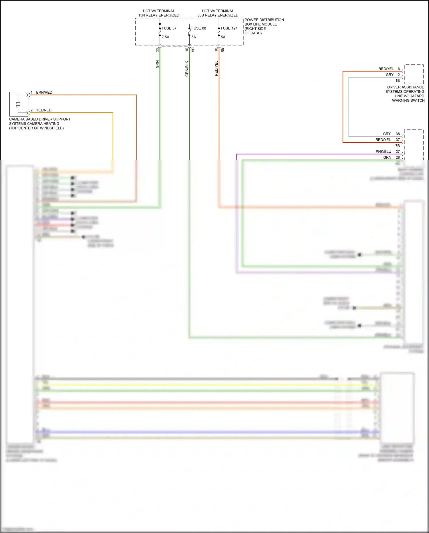 BMW i3 I01 (2013-2017) camera-based driver support systems camera heating wiring diagram  (1 of 1)