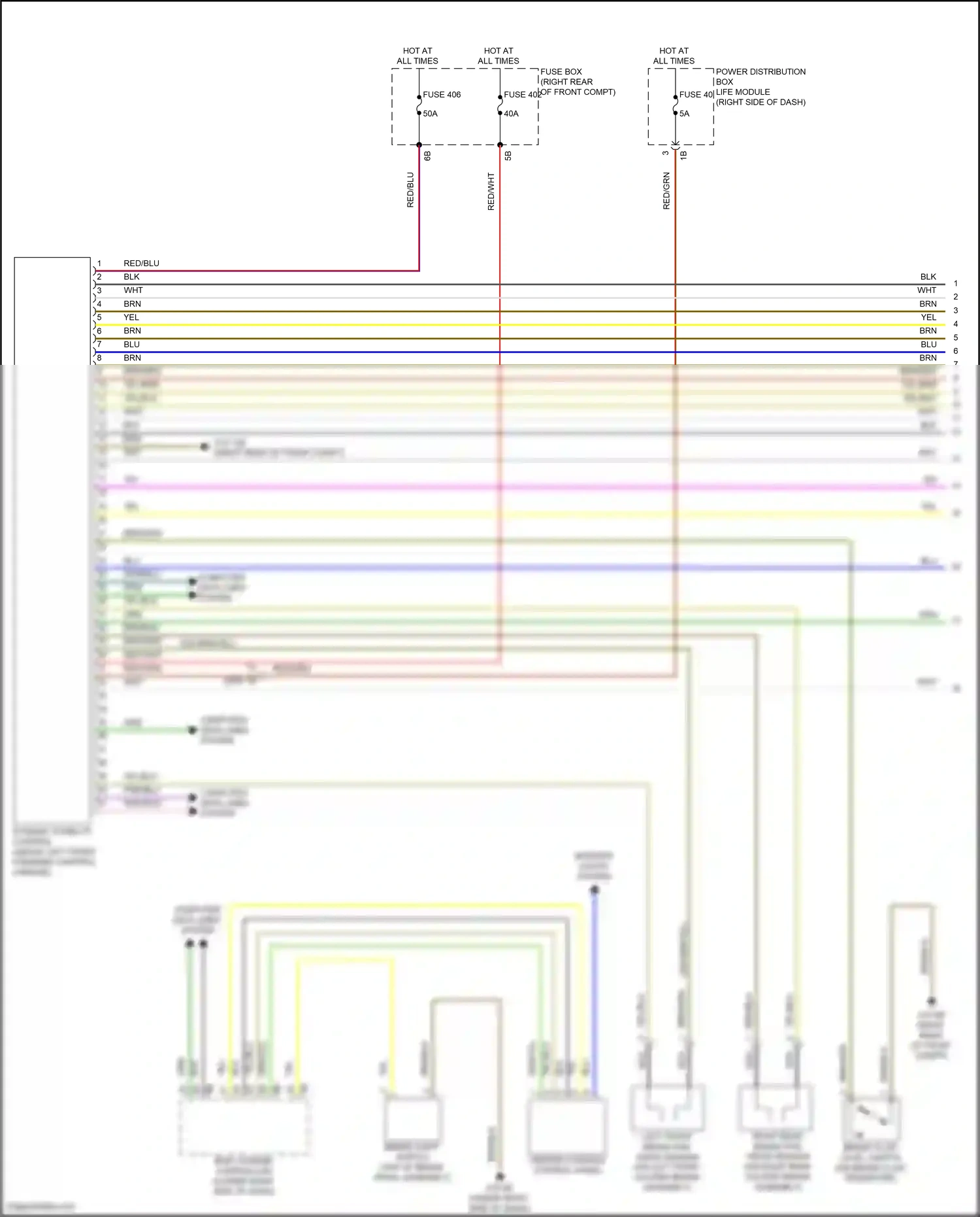 BMW i3 I01 (2013-2017) center console control panel wiring diagram  (1 of 2)