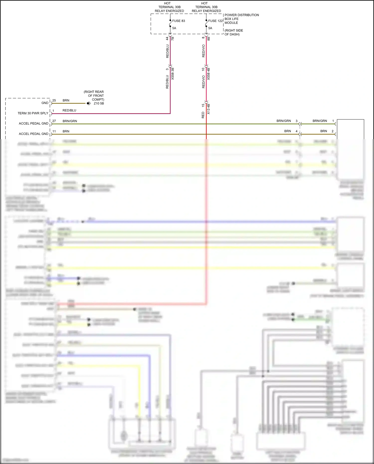 BMW i3 I01 (2013-2017) center console control panel wiring diagram  (2 of 2)