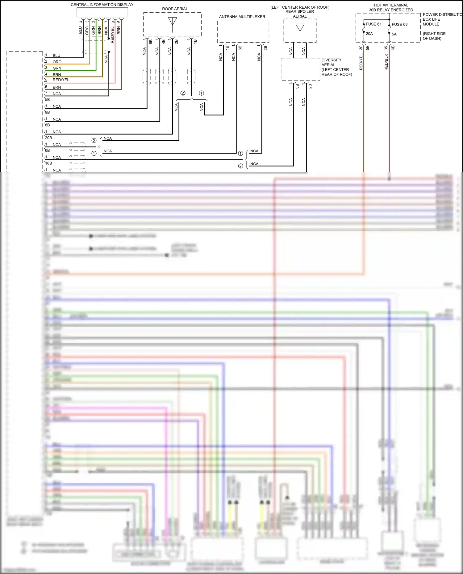 BMW i3 I01 (2013-2017) computer wiring diagram  (1 of 4)