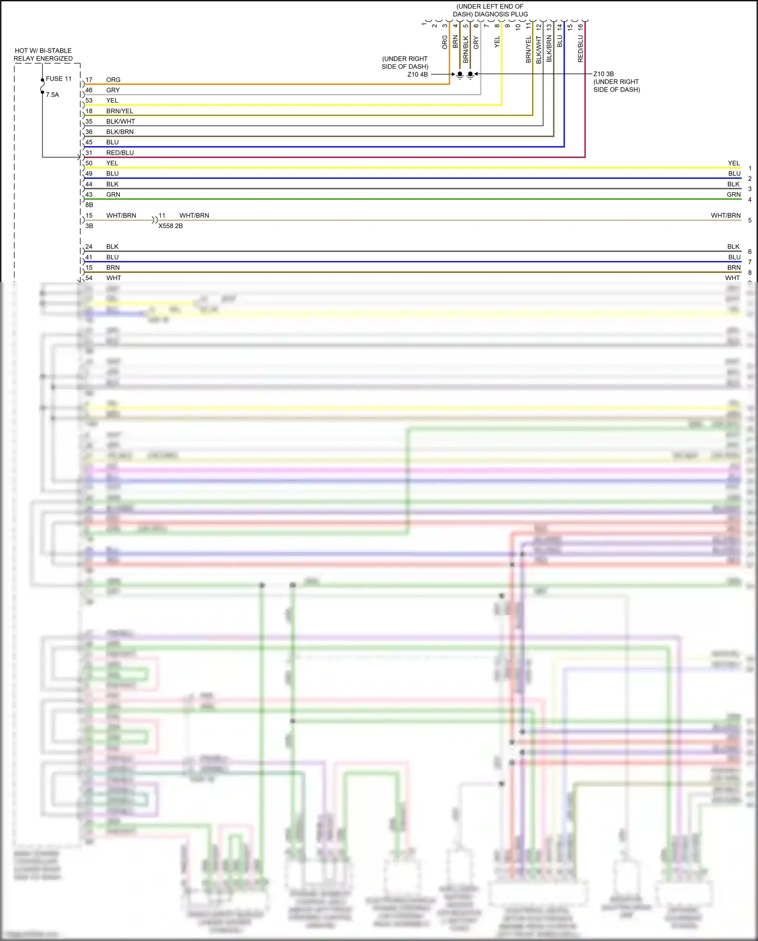 BMW i3 I01 (2013-2017) dynamic stability control (dsc) wiring diagram  (1 of 5)