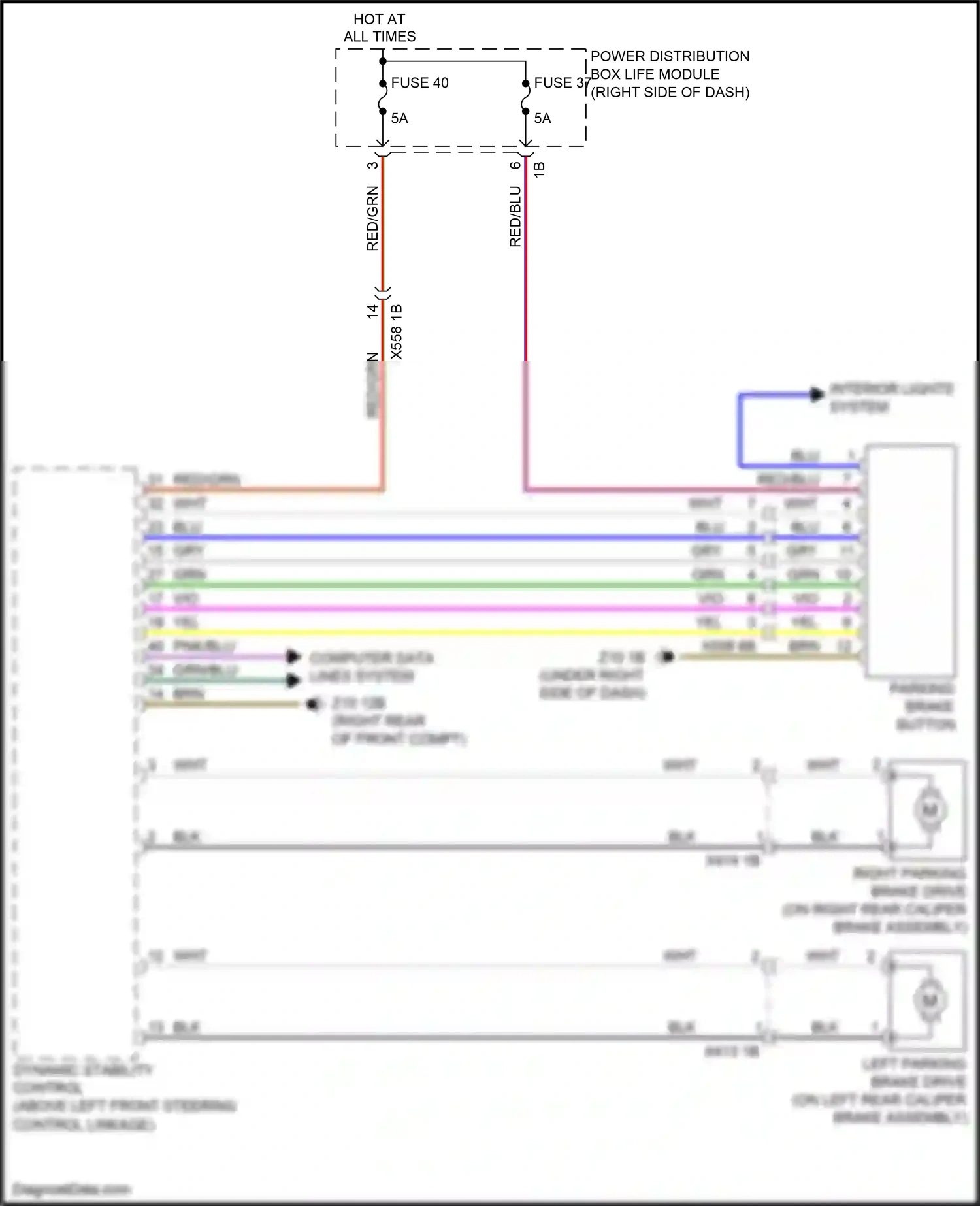 BMW i3 I01 (2013-2017) dynamic stability control wiring diagram  (2 of 2)