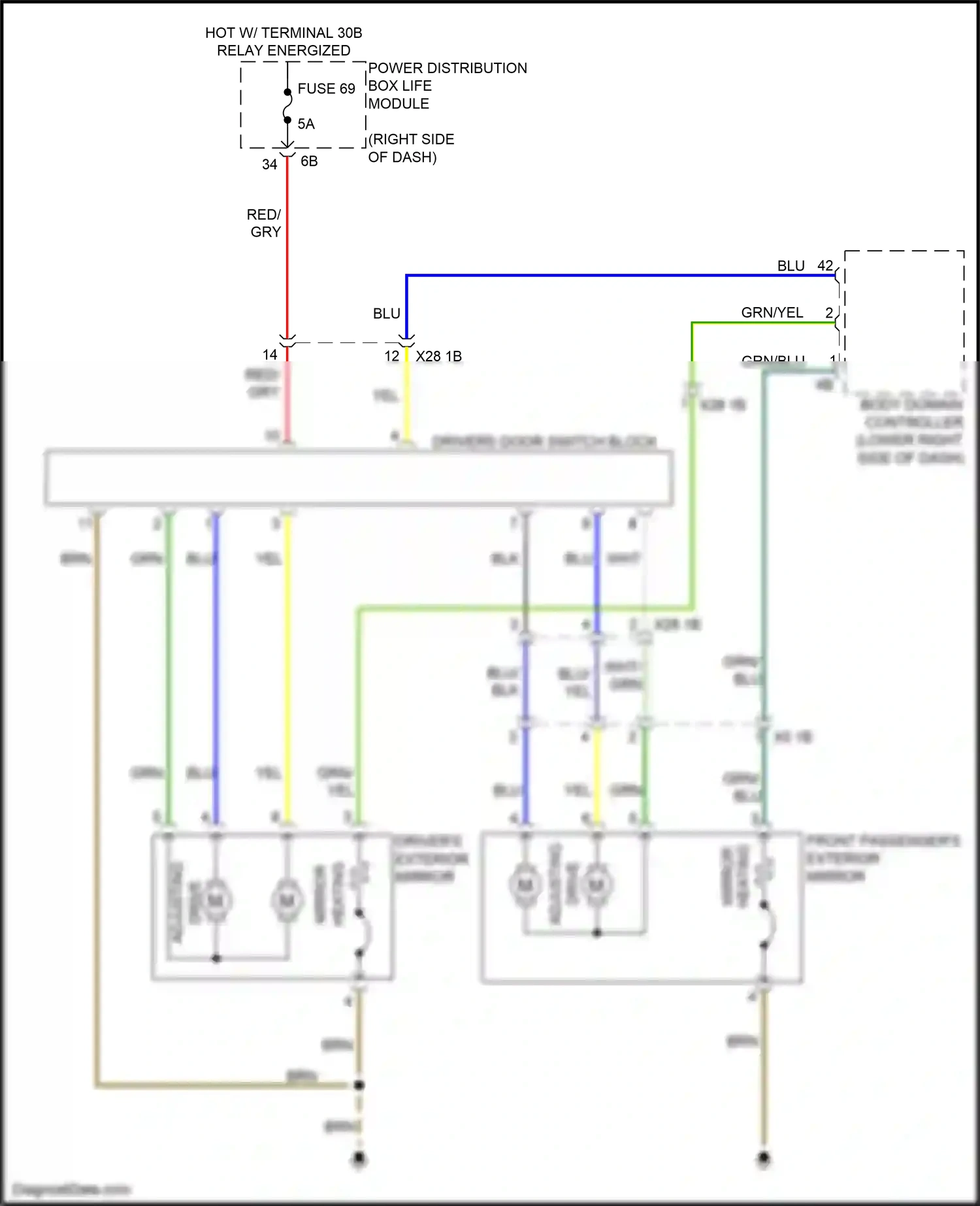 BMW i3 I01 (2013-2017) heating wiring diagram  (1 of 1)