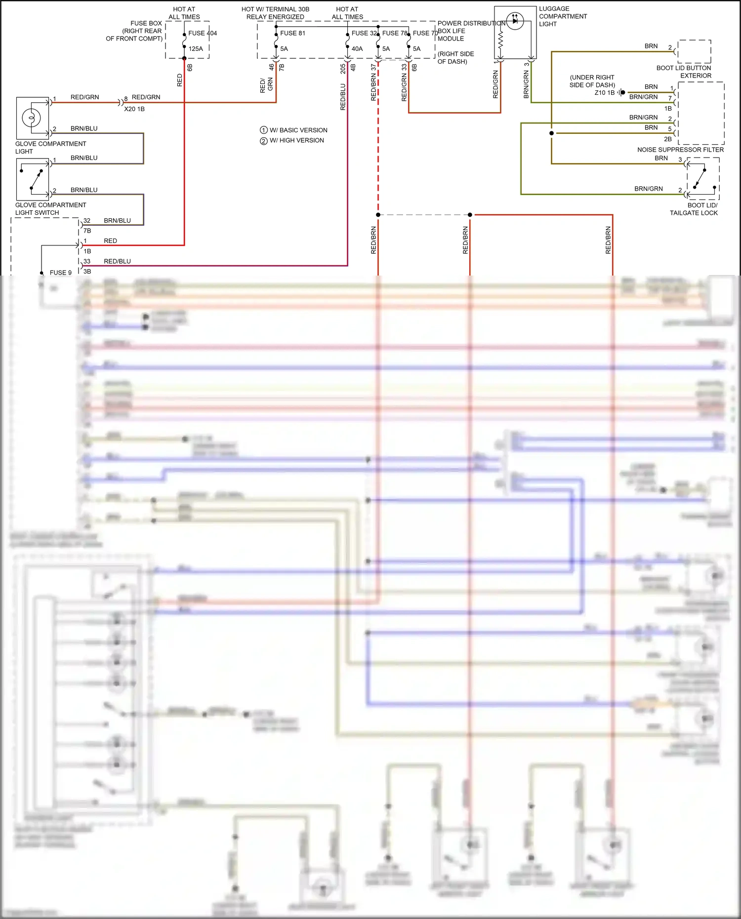 BMW i3 I01 (2013-2017) interior light) wiring diagram  (1 of 2)
