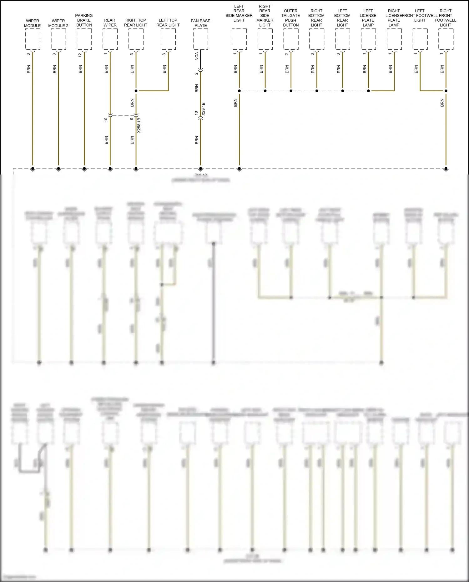 BMW i3 I01 (2013-2017) refuelling button wiring diagram  (1 of 2)