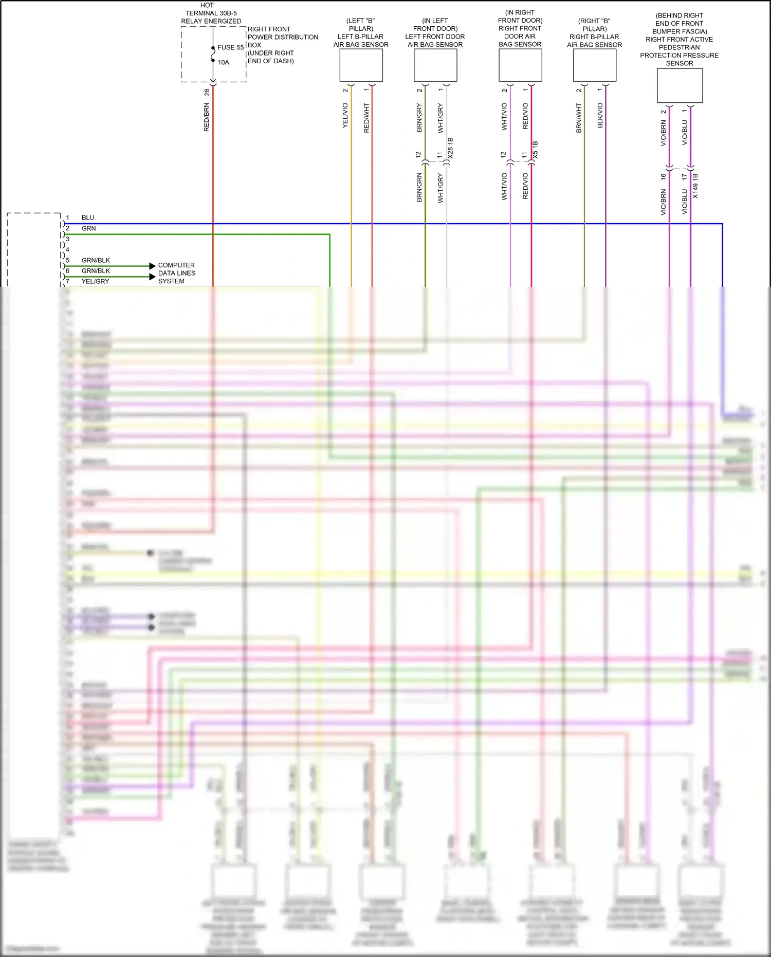 BMW i5 G60 (2023-2024) computer data lines system wiring diagram  (28 of 107)
