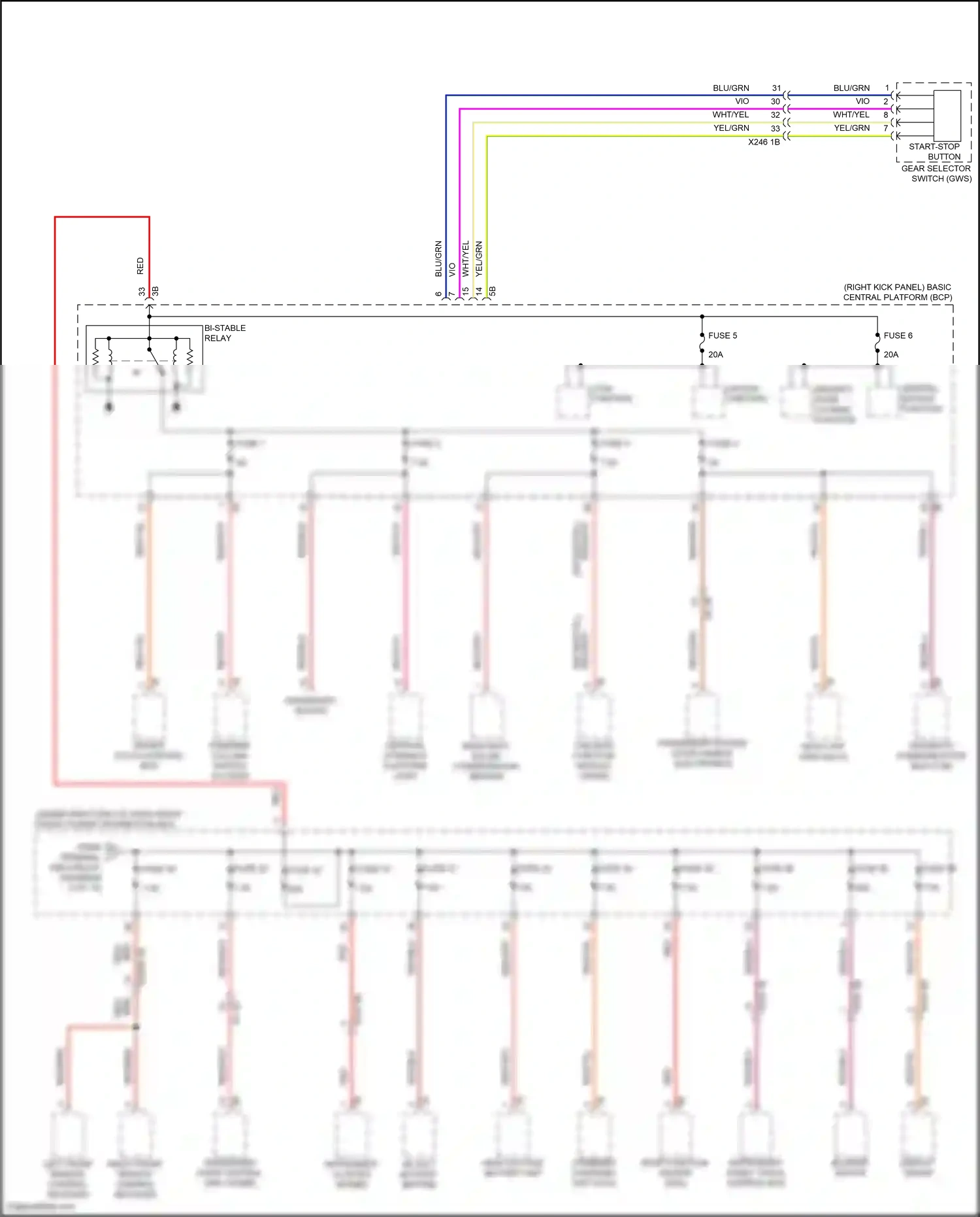 BMW i5 G60 (2023-2024) lock function wiring diagram  (1 of 1)