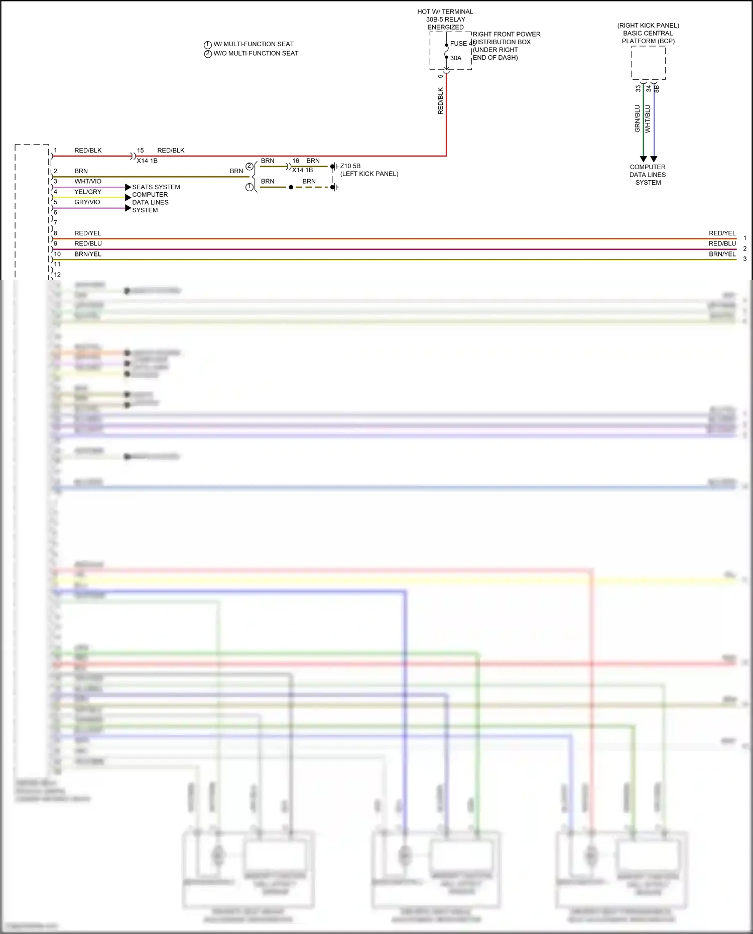 BMW i5 G60 (2023-2024) memory function hall effect sensor wiring diagram  (1 of 4)