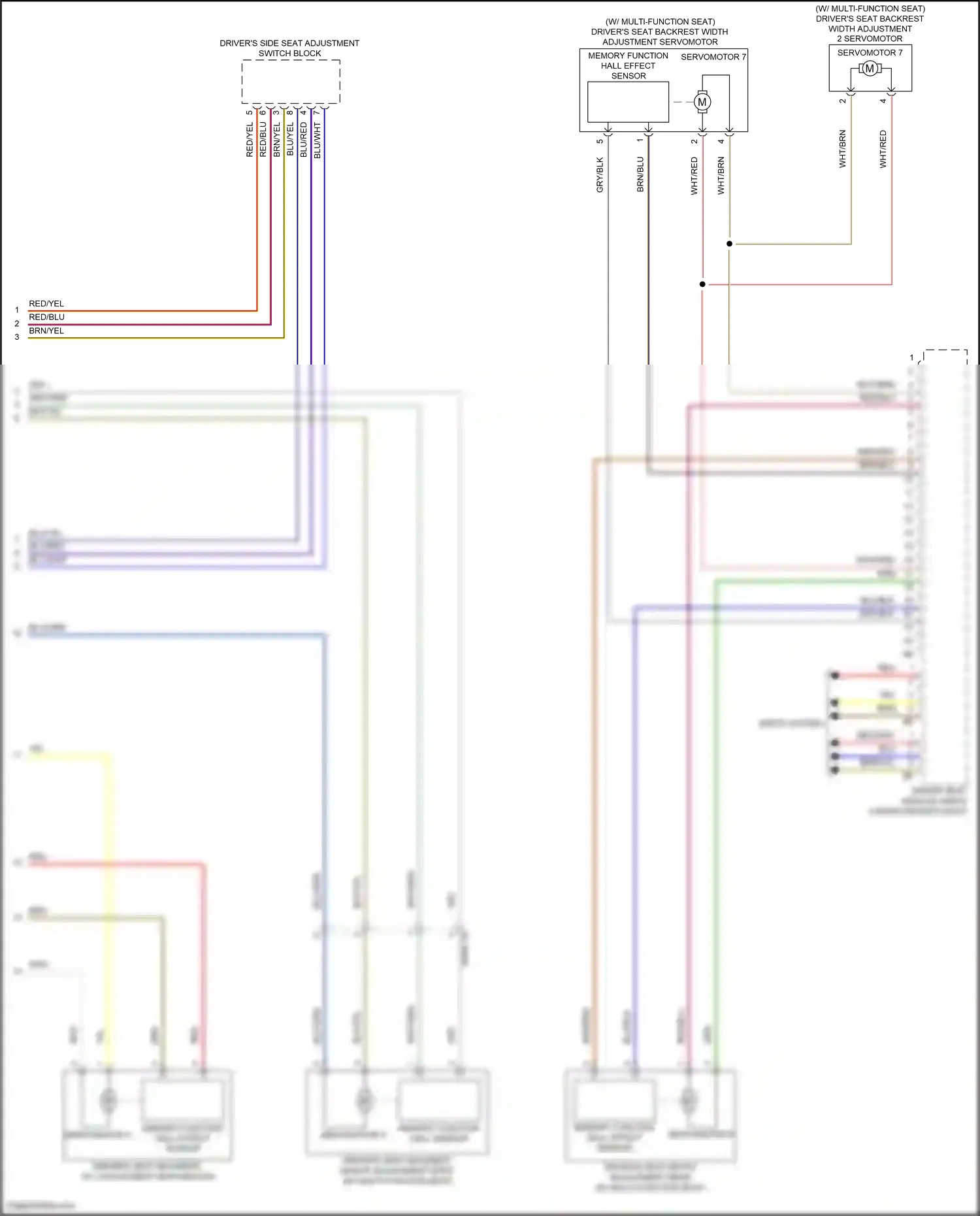 BMW i5 G60 (2023-2024) memory function hall effect sensor wiring diagram  (2 of 4)