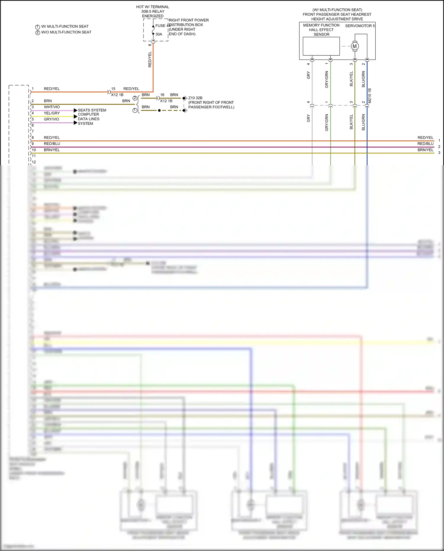 BMW i5 G60 (2023-2024) memory function hall effect sensor wiring diagram  (3 of 4)