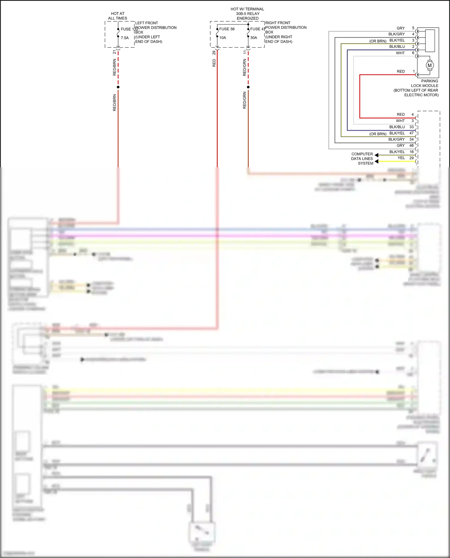 BMW i5 G60 (2023-2024) multi-function steering wheel buttons wiring diagram  (1 of 3)