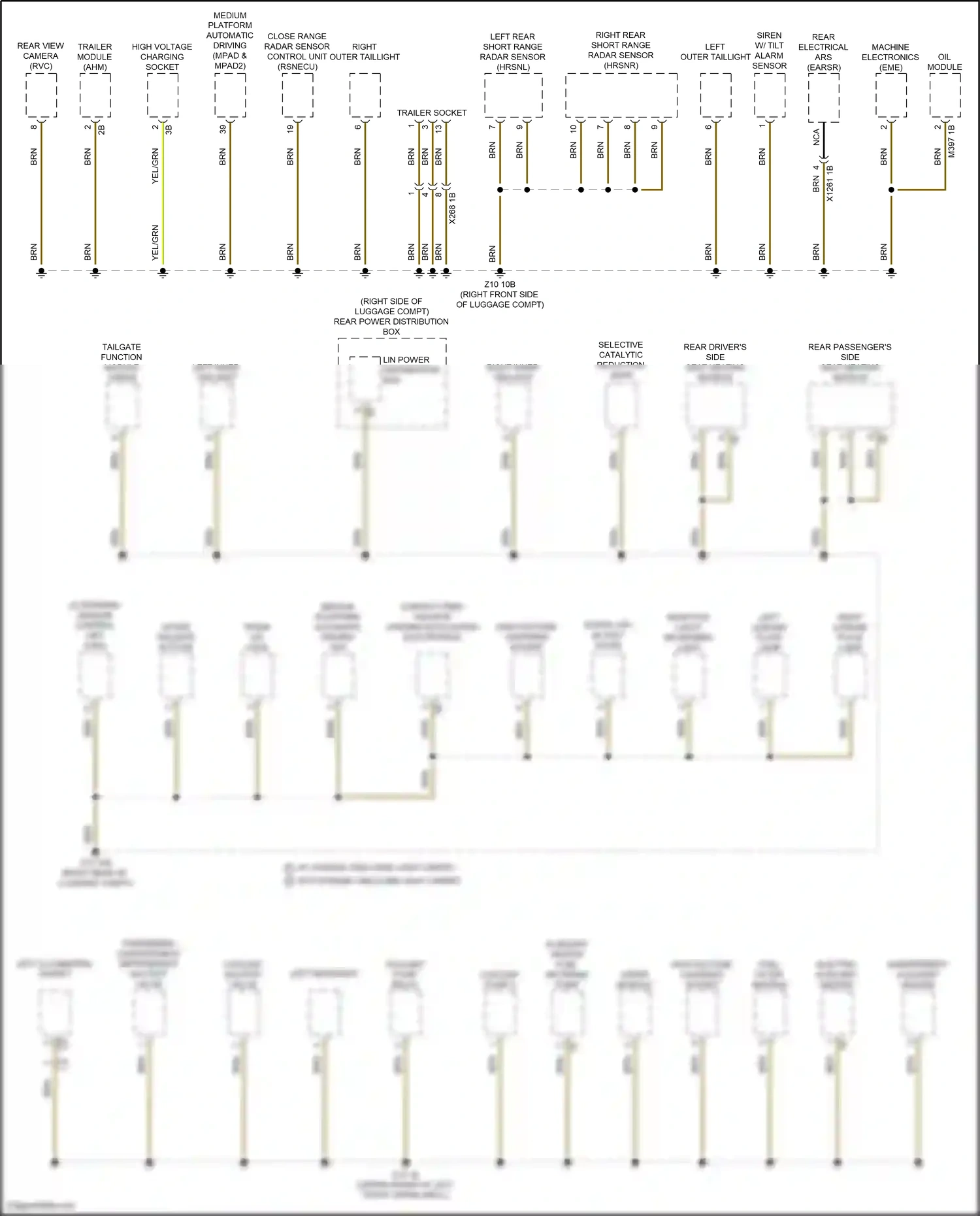 BMW i5 G60 (2023-2024) outer tailgate button wiring diagram  (2 of 4)