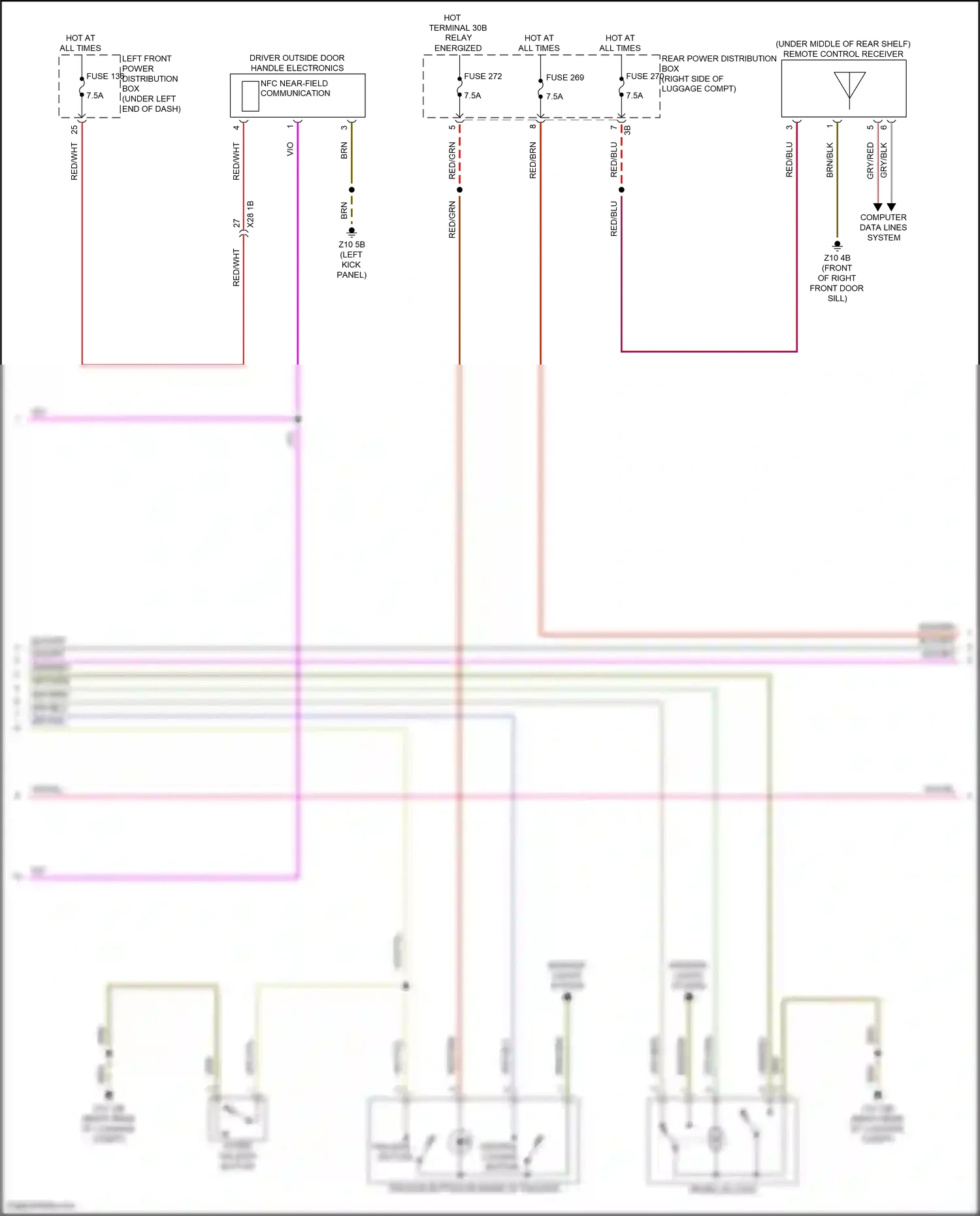 BMW i5 G60 (2023-2024) outer tailgate button wiring diagram  (1 of 4)