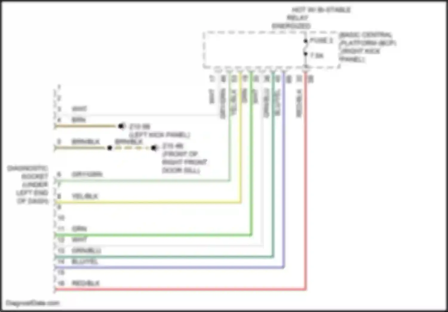 i7 BMW I (2022-2024): Data link connector circuit