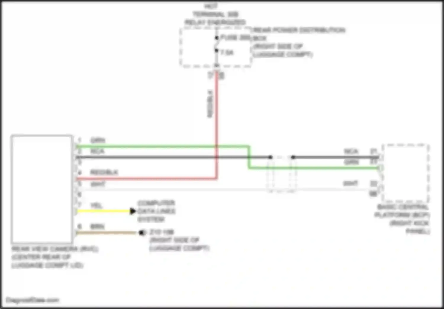 i7 BMW I (2022-2024): Rear camera circuit