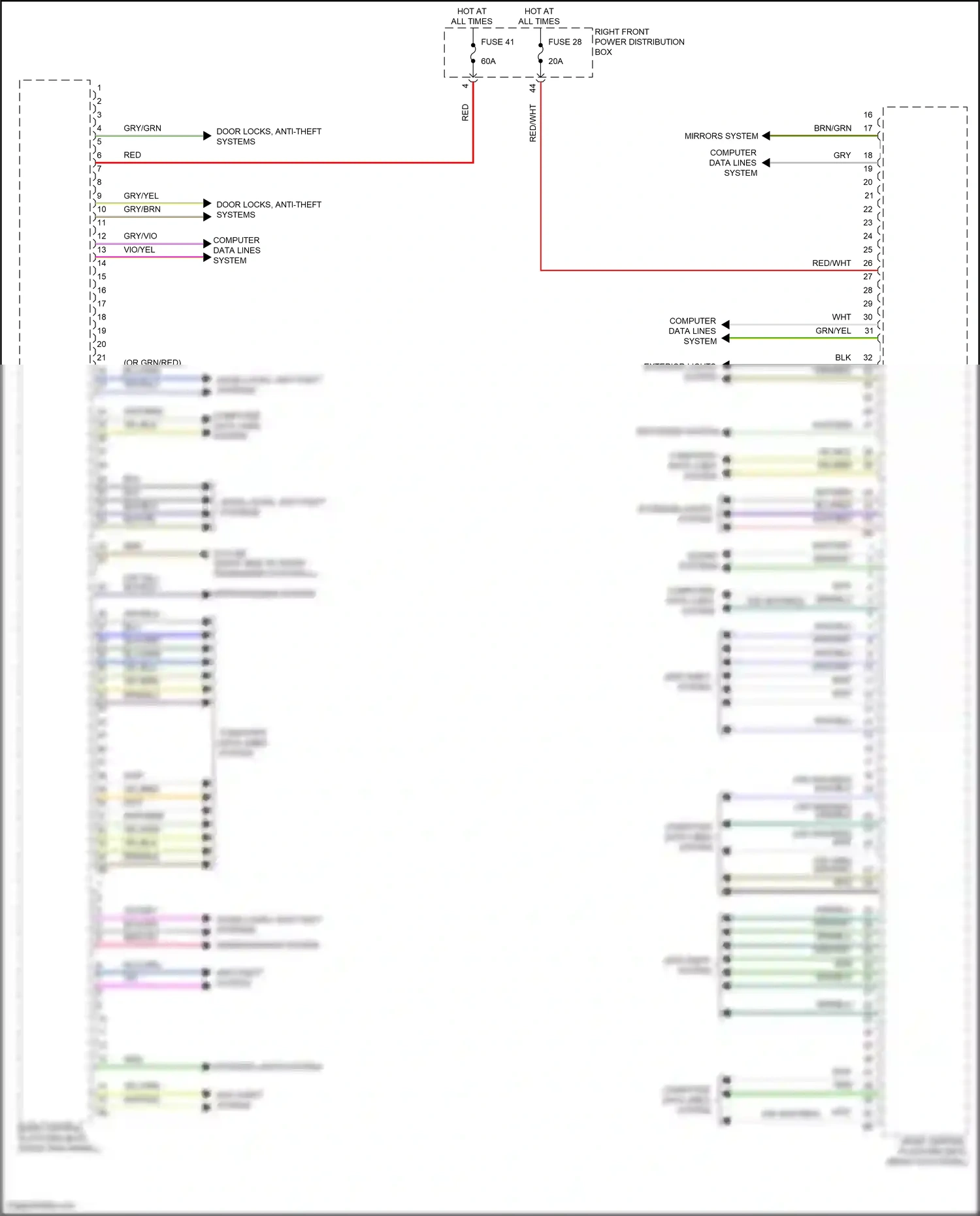 BMW i7 I (2022-2024) computer data lines system wiring diagram  (42 of 111)
