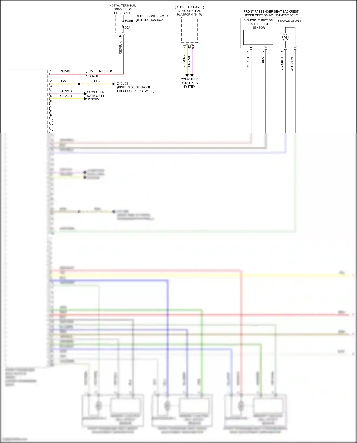 BMW i7 I (2022-2024) memory function hall effect sensor wiring diagram  (4 of 7)