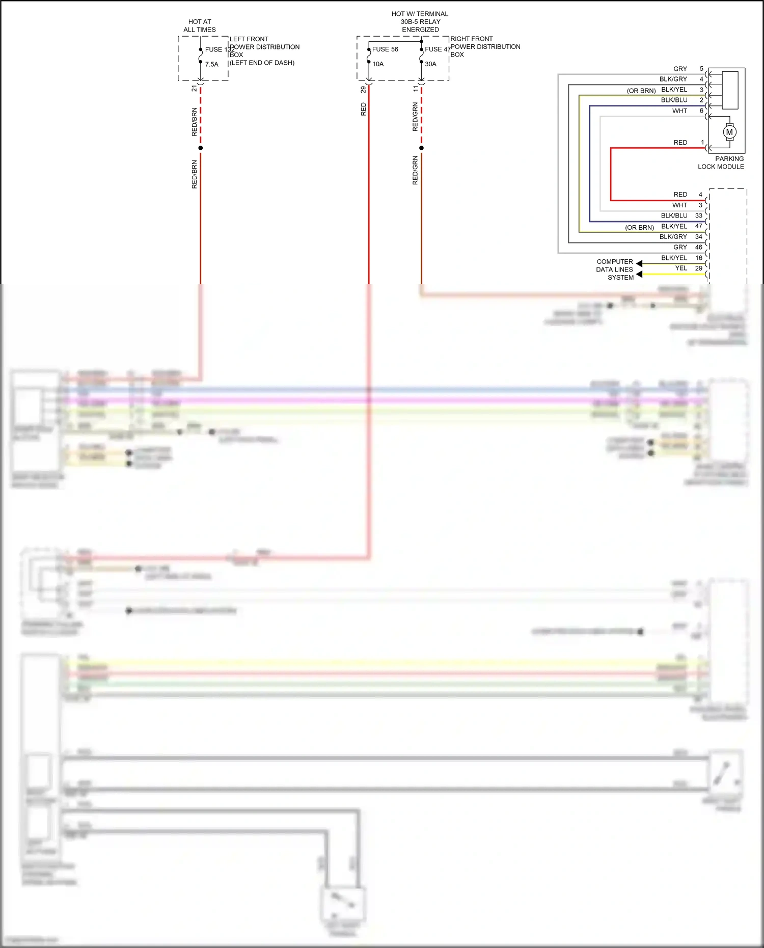BMW i7 I (2022-2024) multi-function steering wheel buttons wiring diagram  (1 of 2)