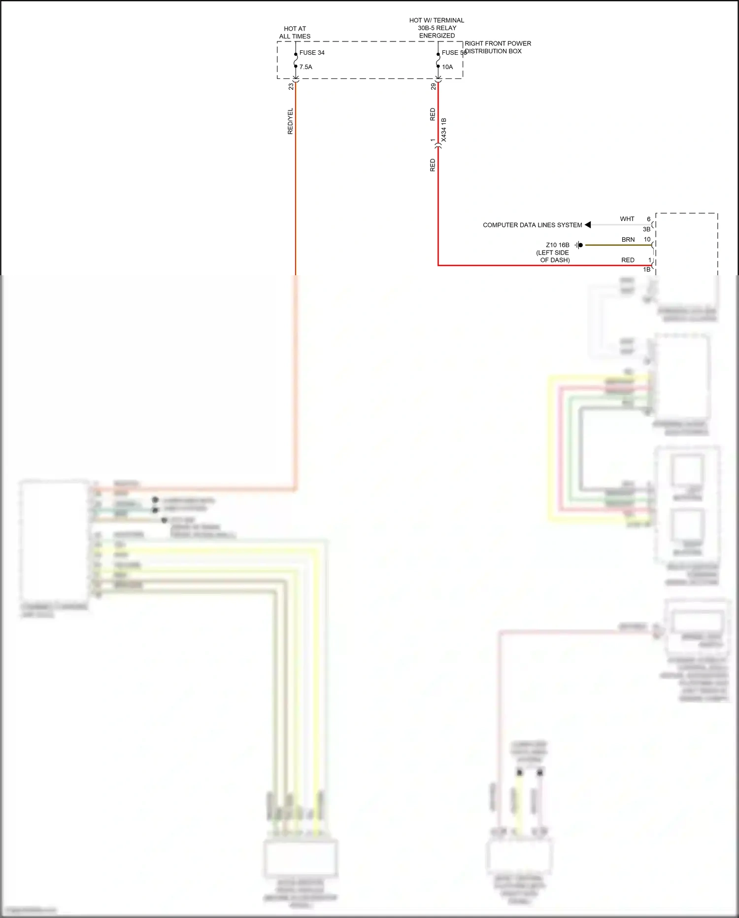 BMW i7 I (2022-2024) multi-function steering wheel buttons wiring diagram  (2 of 2)