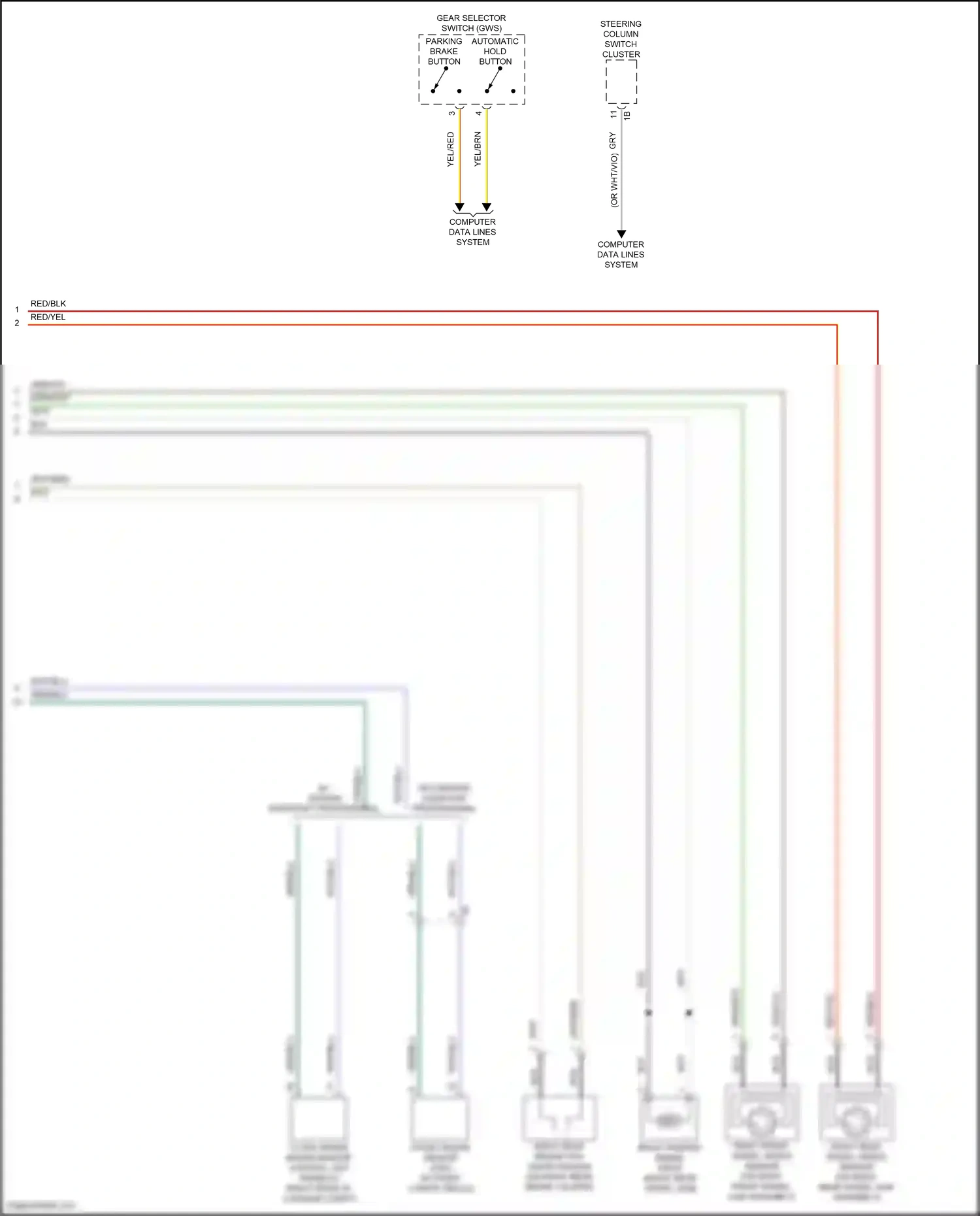 BMW iX i20 (2021-2024) automatic hold button wiring diagram  (1 of 2)