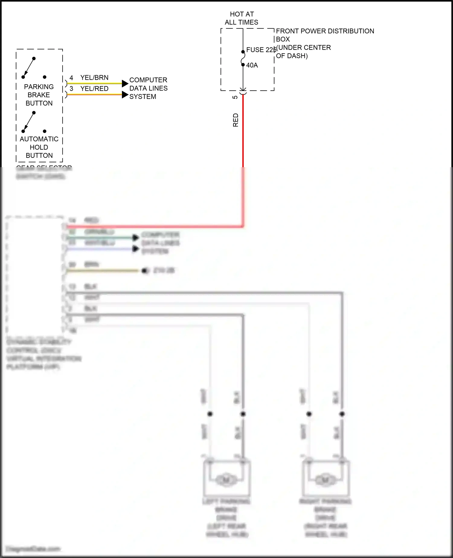 BMW iX i20 (2021-2024) automatic hold button wiring diagram  (2 of 2)