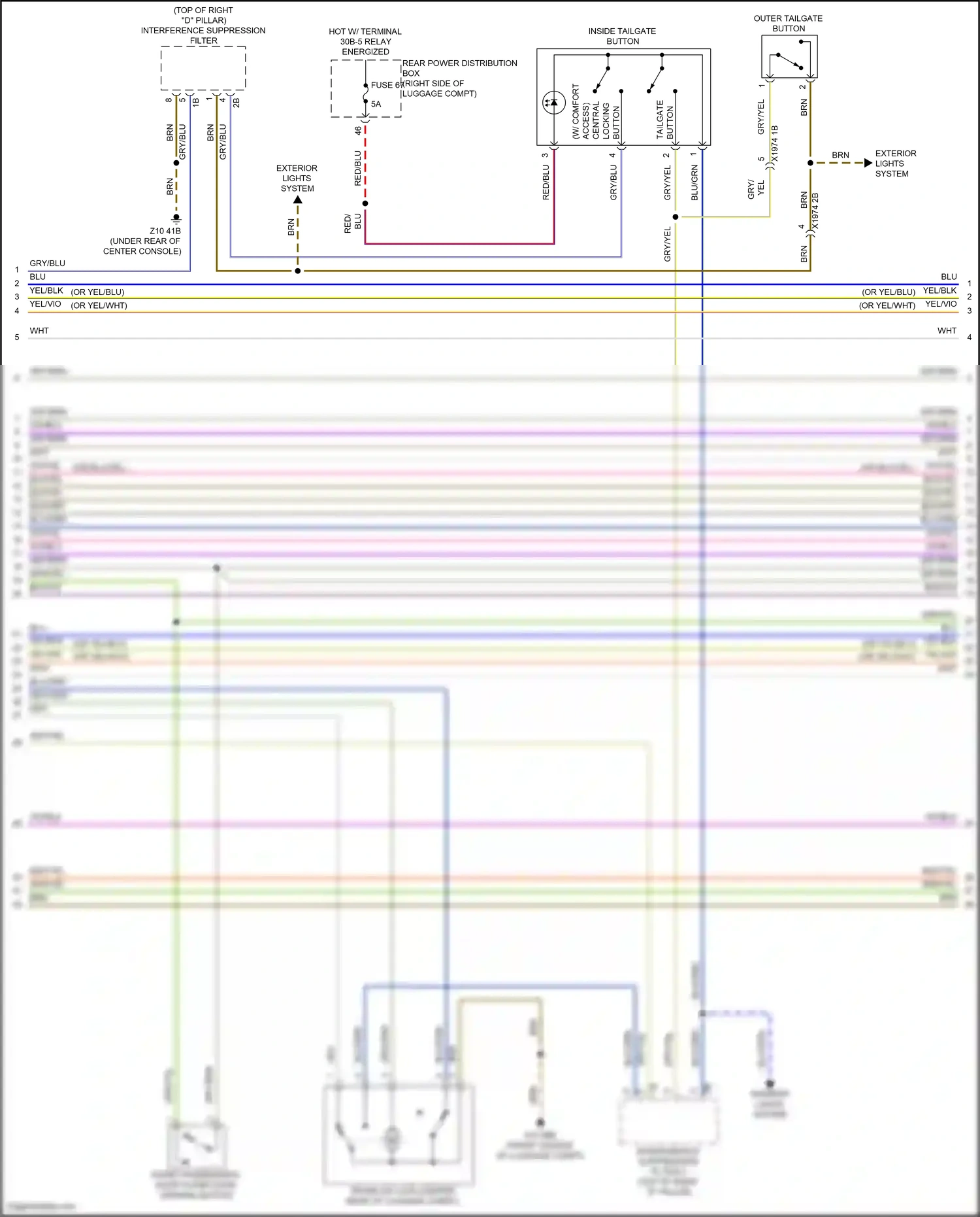 BMW iX i20 (2021-2024) interference suppression filter wiring diagram  (1 of 9)
