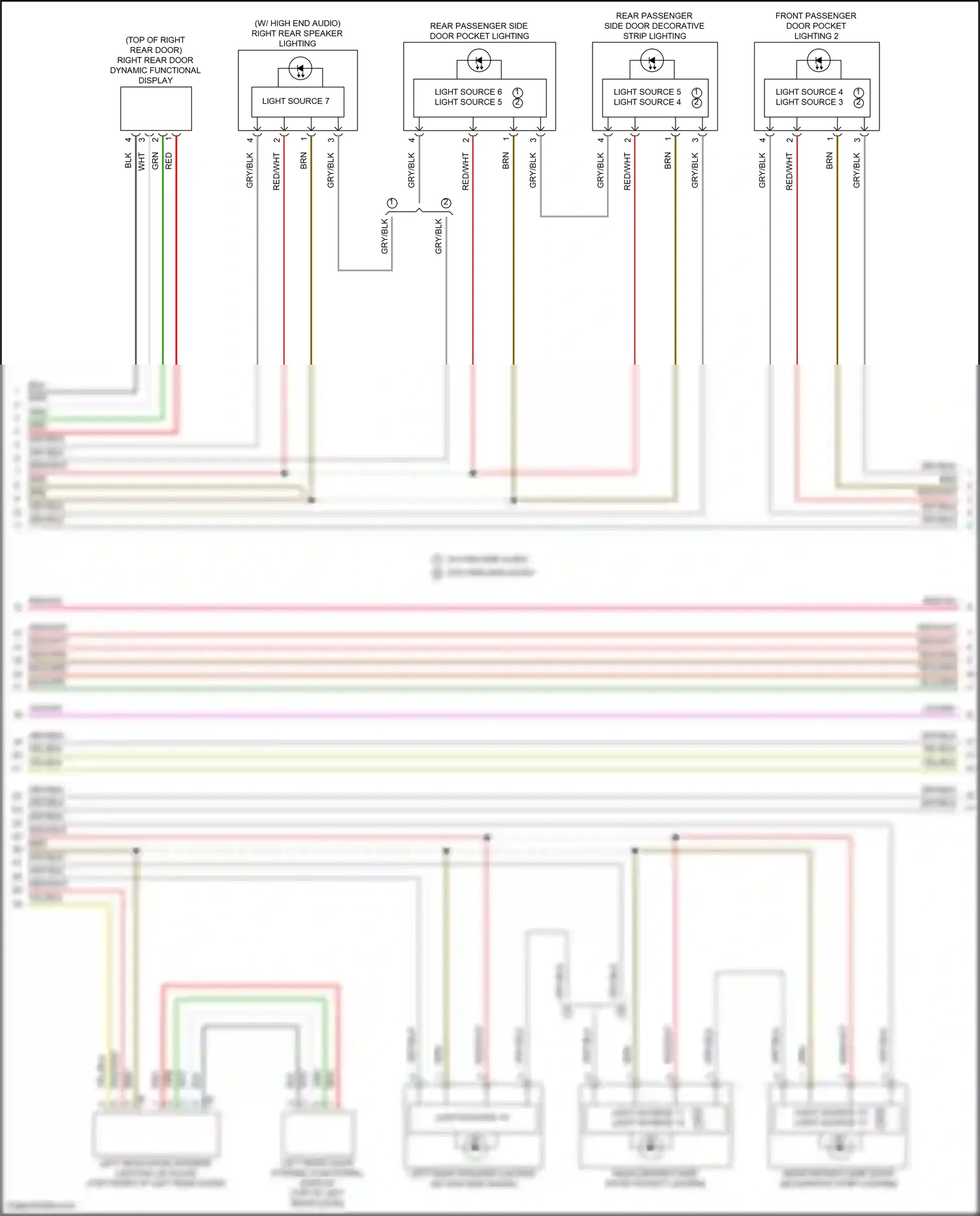 BMW iX i20 (2021-2024) light source 11 light source 14 wiring diagram  (1 of 1)