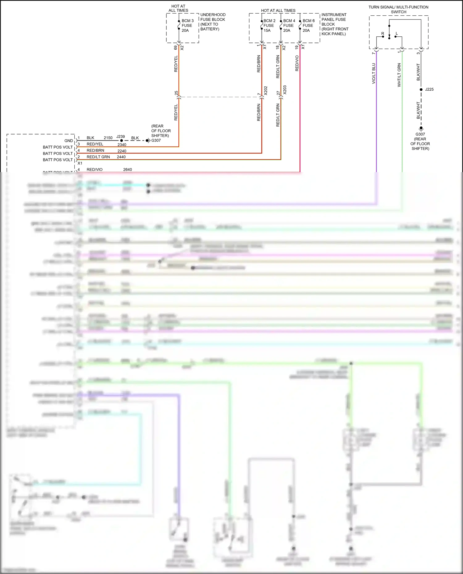 BMW iX i20 (2021-2024) turn signal/ multi-function switch wiring diagram  (1 of 1)