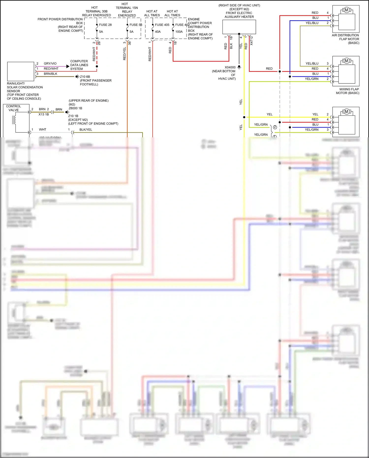 BMW M2 F87 facelift (2017-2021) automatic air recirculation control sensor wiring diagram  (1 of 2)