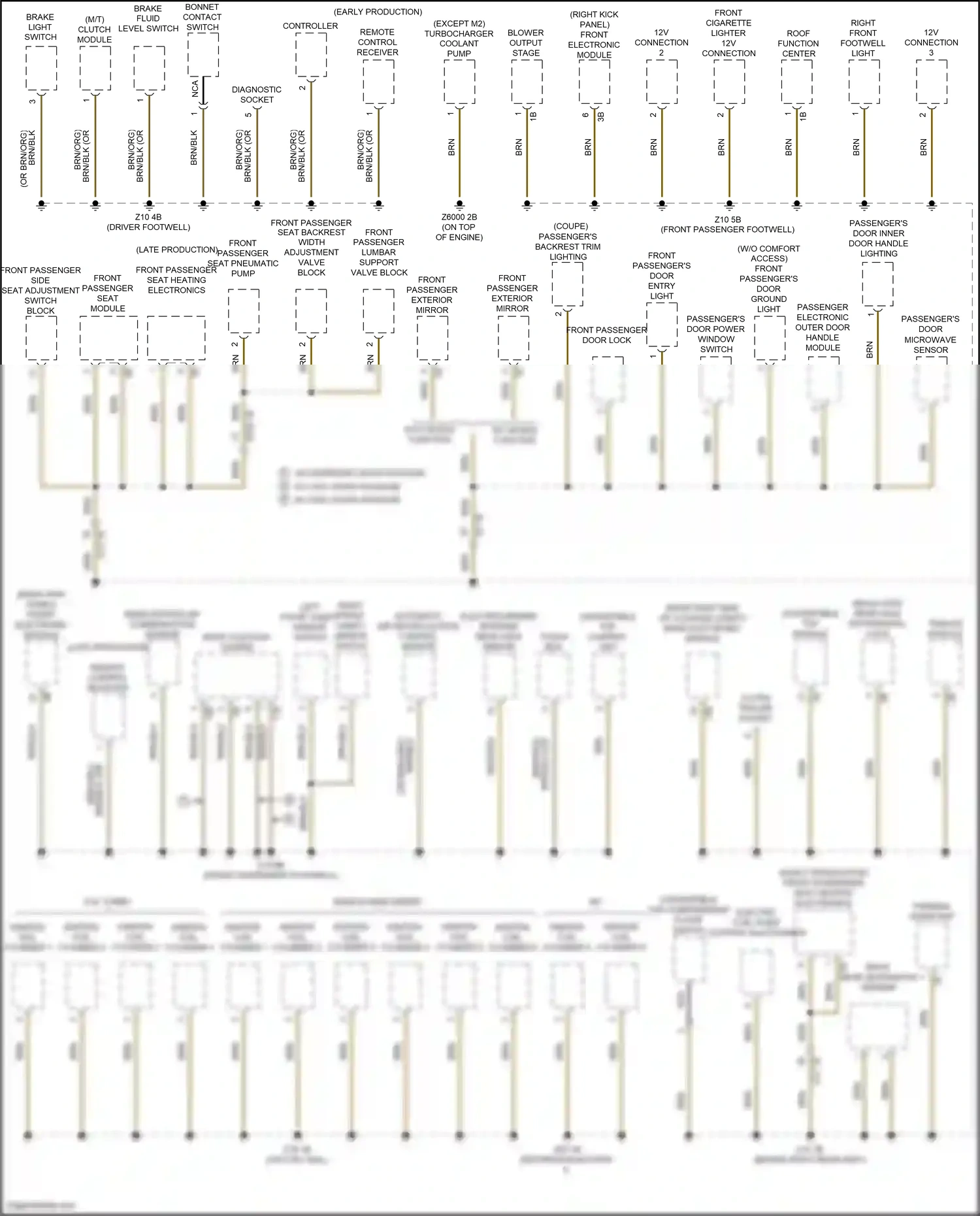 BMW M2 F87 facelift (2017-2021) automatic air recirculation control sensor wiring diagram  (2 of 2)