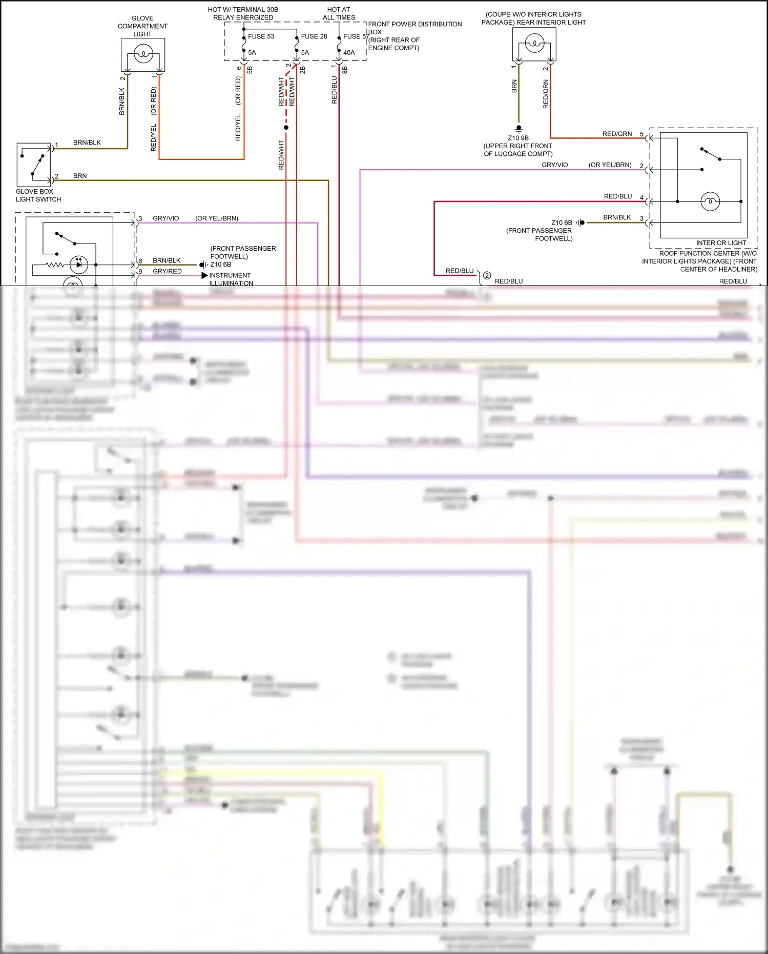 BMW M2 F87 facelift (2017-2021) button wiring diagram  (1 of 2)