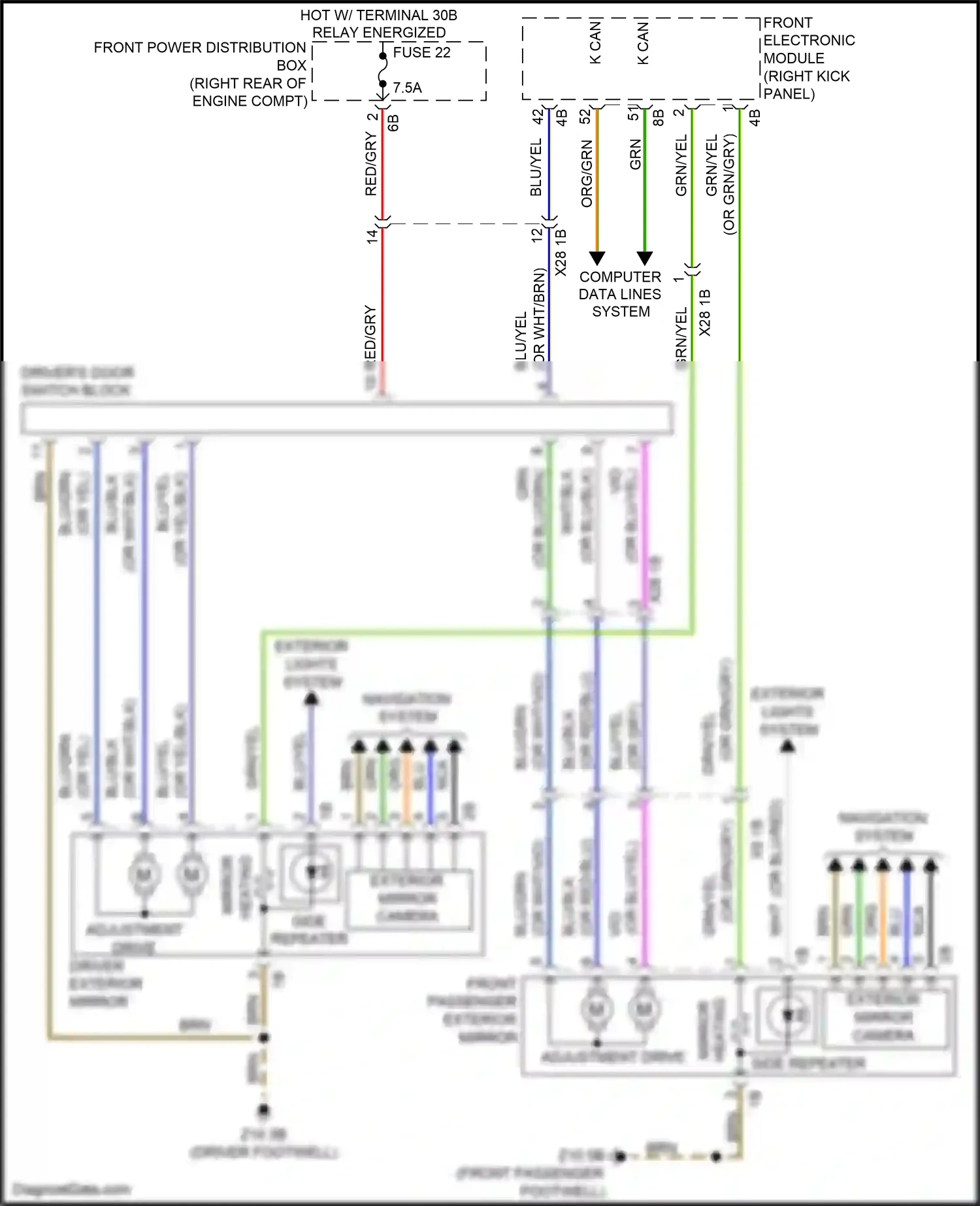 BMW M2 F87 facelift (2017-2021) front electronic module wiring diagram  (39 of 46)