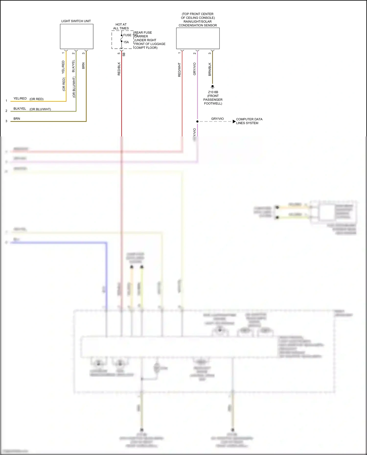 BMW M2 F87 facelift (2017-2021) headlight range control drive unit wiring diagram  (1 of 2)