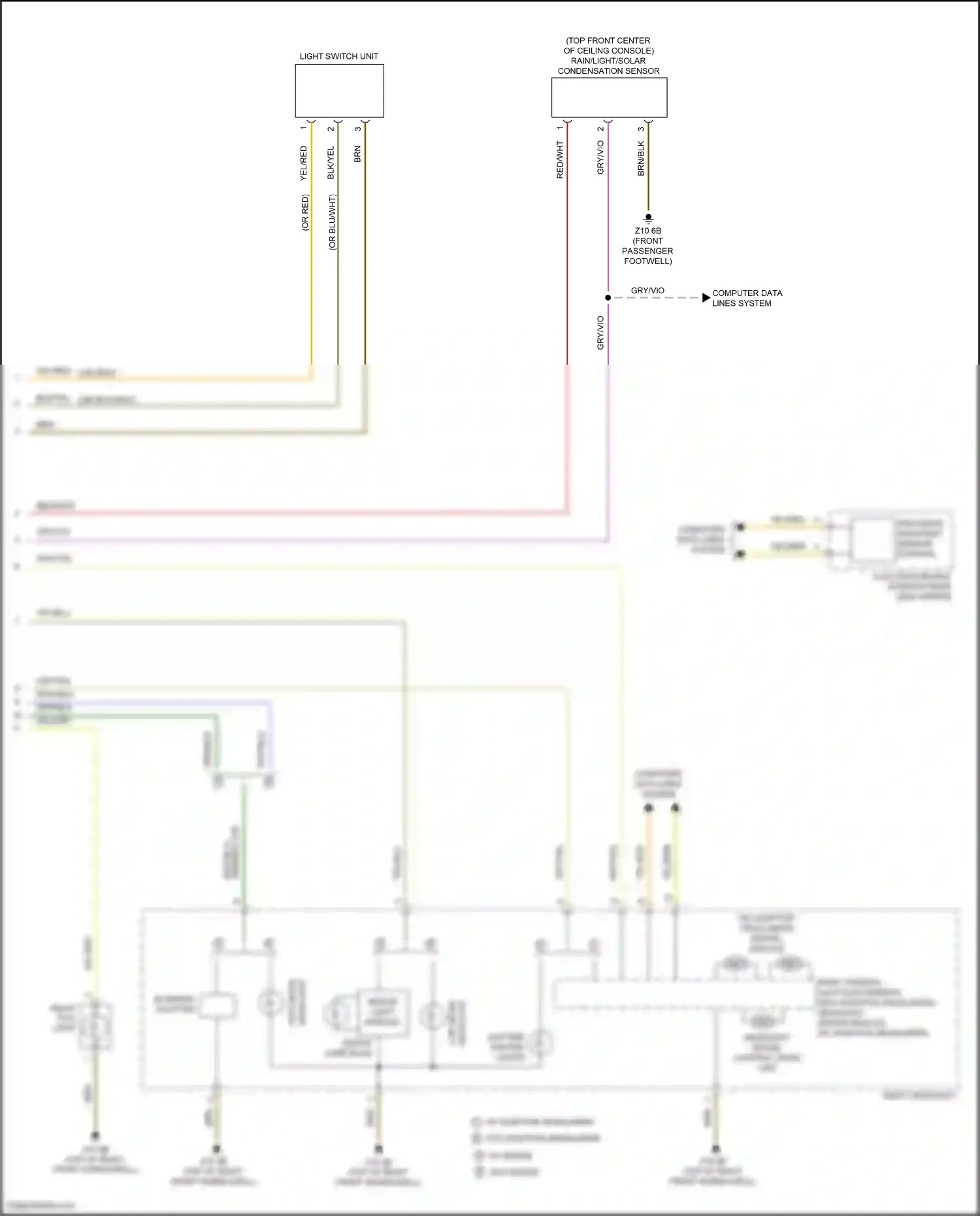 BMW M2 F87 facelift (2017-2021) headlight range control drive unit wiring diagram  (2 of 2)