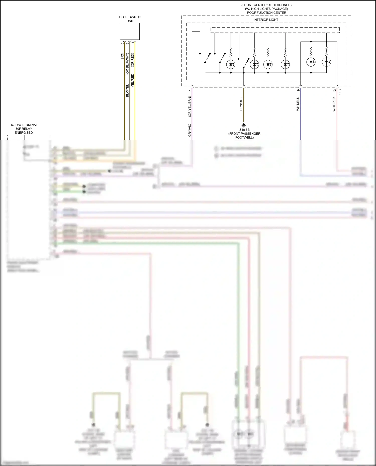 BMW M2 F87 facelift (2017-2021) interior light) wiring diagram  (3 of 3)