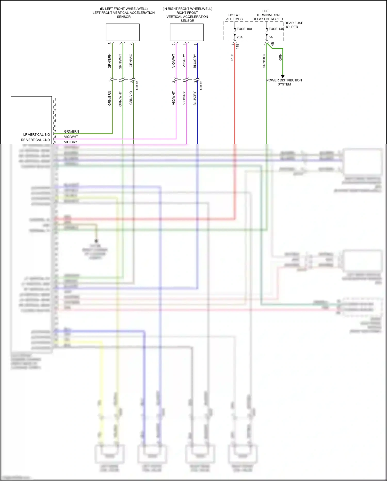 BMW M2 F87 facelift (2017-2021) left front vertical-acceleration sensor wiring diagram  (1 of 1)