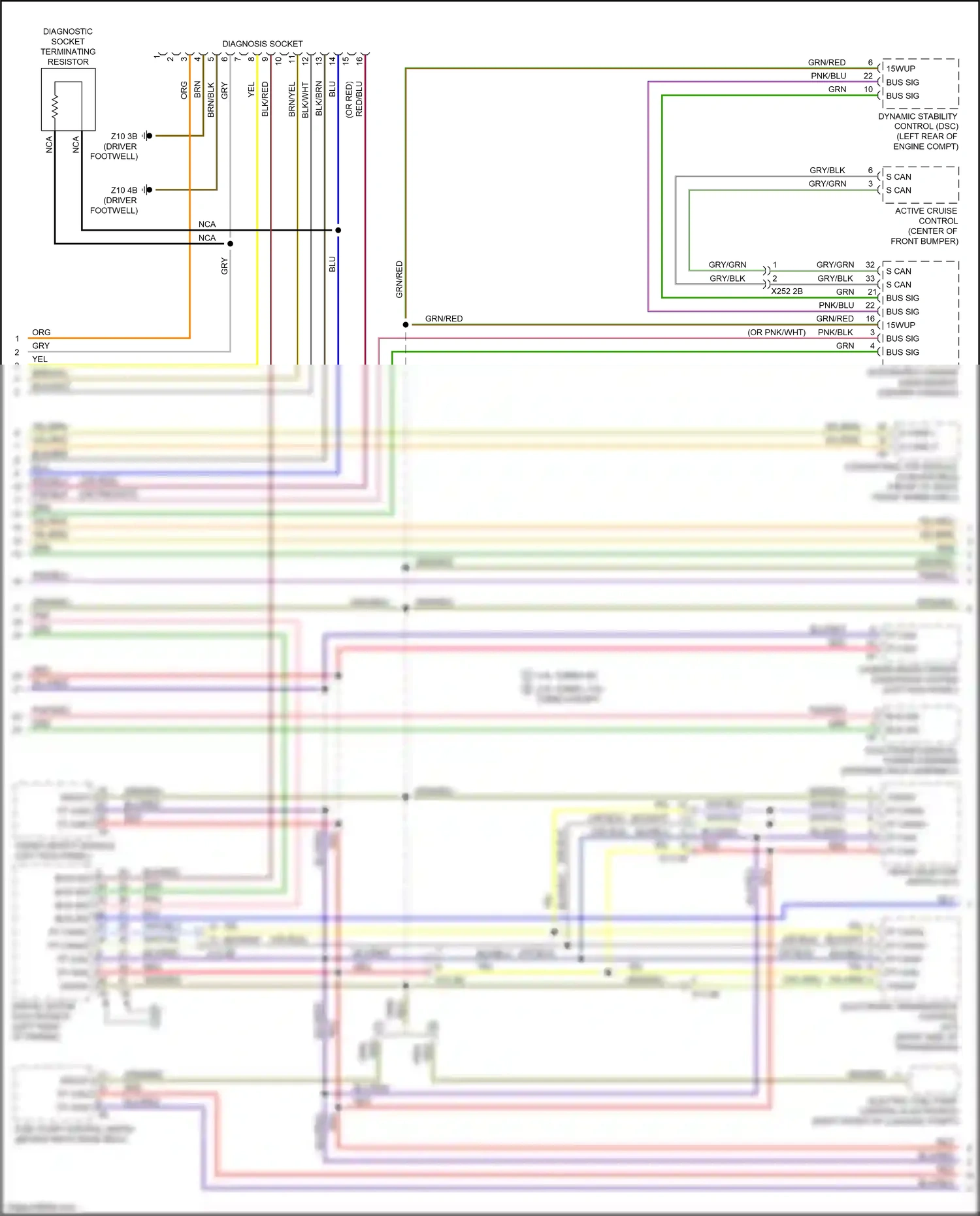 BMW M2 F87 facelift (2017-2021) (left kick panel) wiring diagram  (1 of 2)