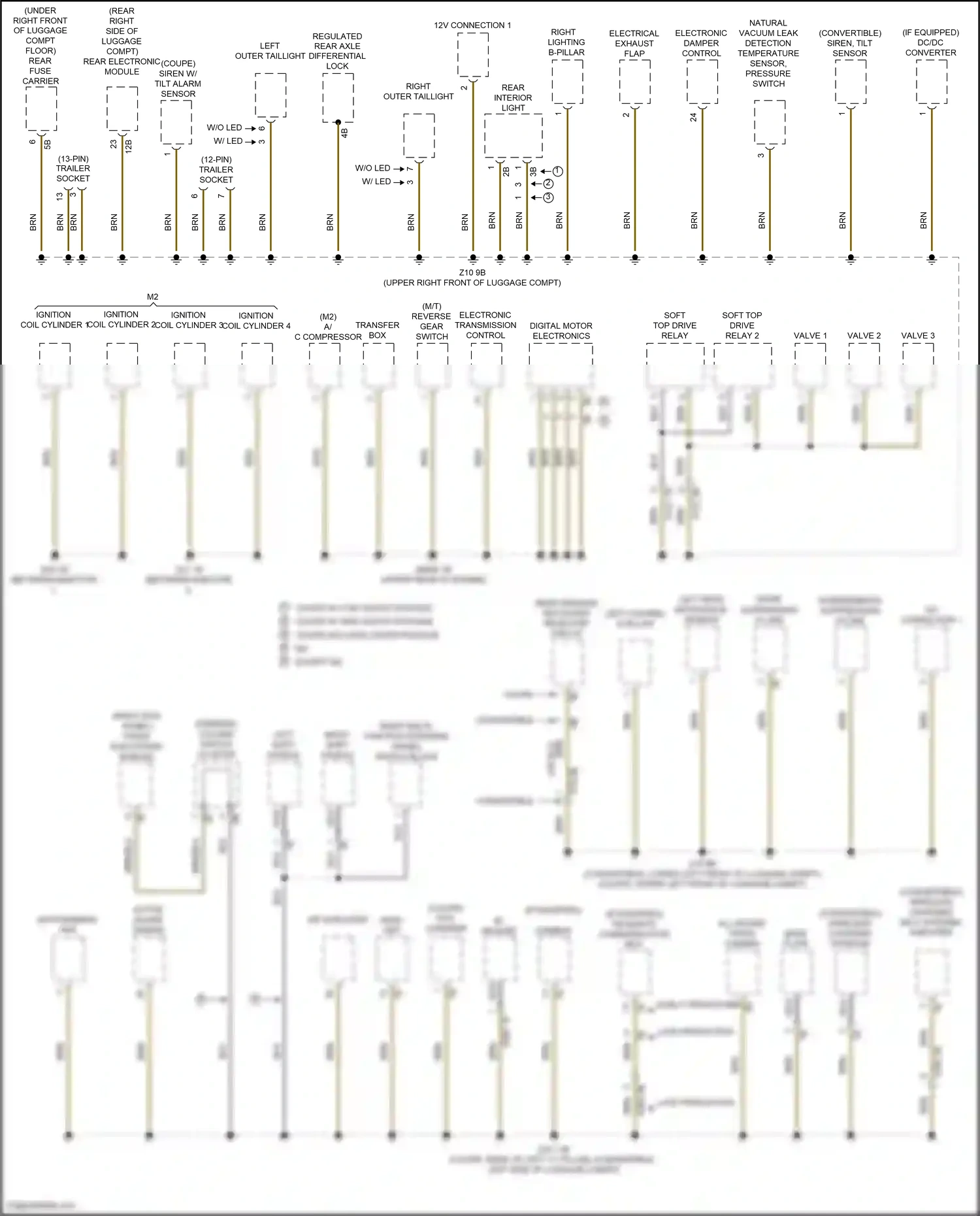 BMW M2 F87 facelift (2017-2021) left outer taillight wiring diagram  (3 of 3)