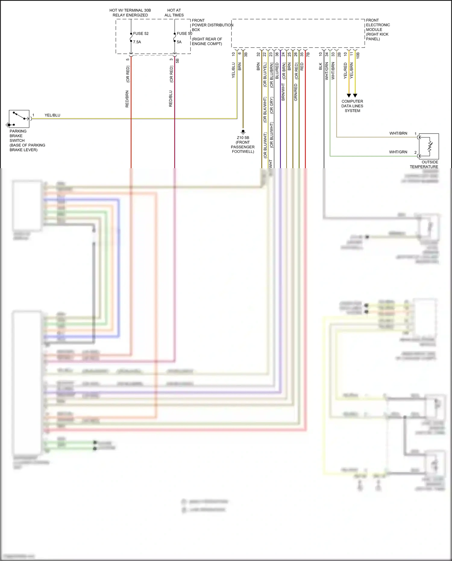 BMW M2 F87 facelift (2017-2021) outside temperature sensor wiring diagram  (2 of 3)