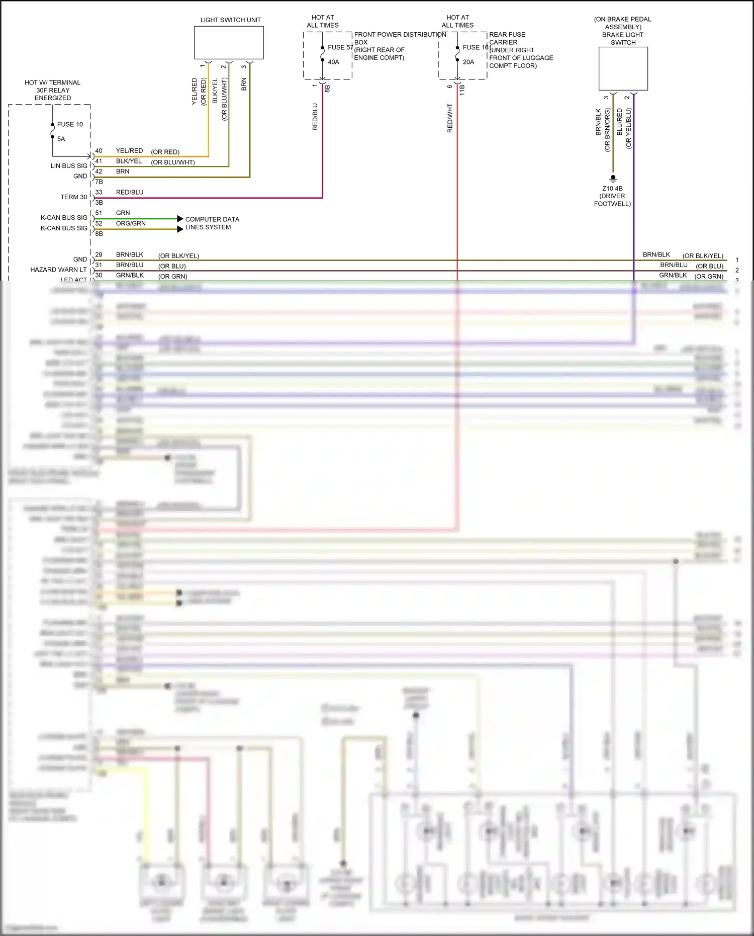 BMW M2 F87 facelift (2017-2021) rear electronic module wiring diagram  (6 of 16)